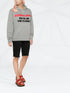 slogan-print hoodie